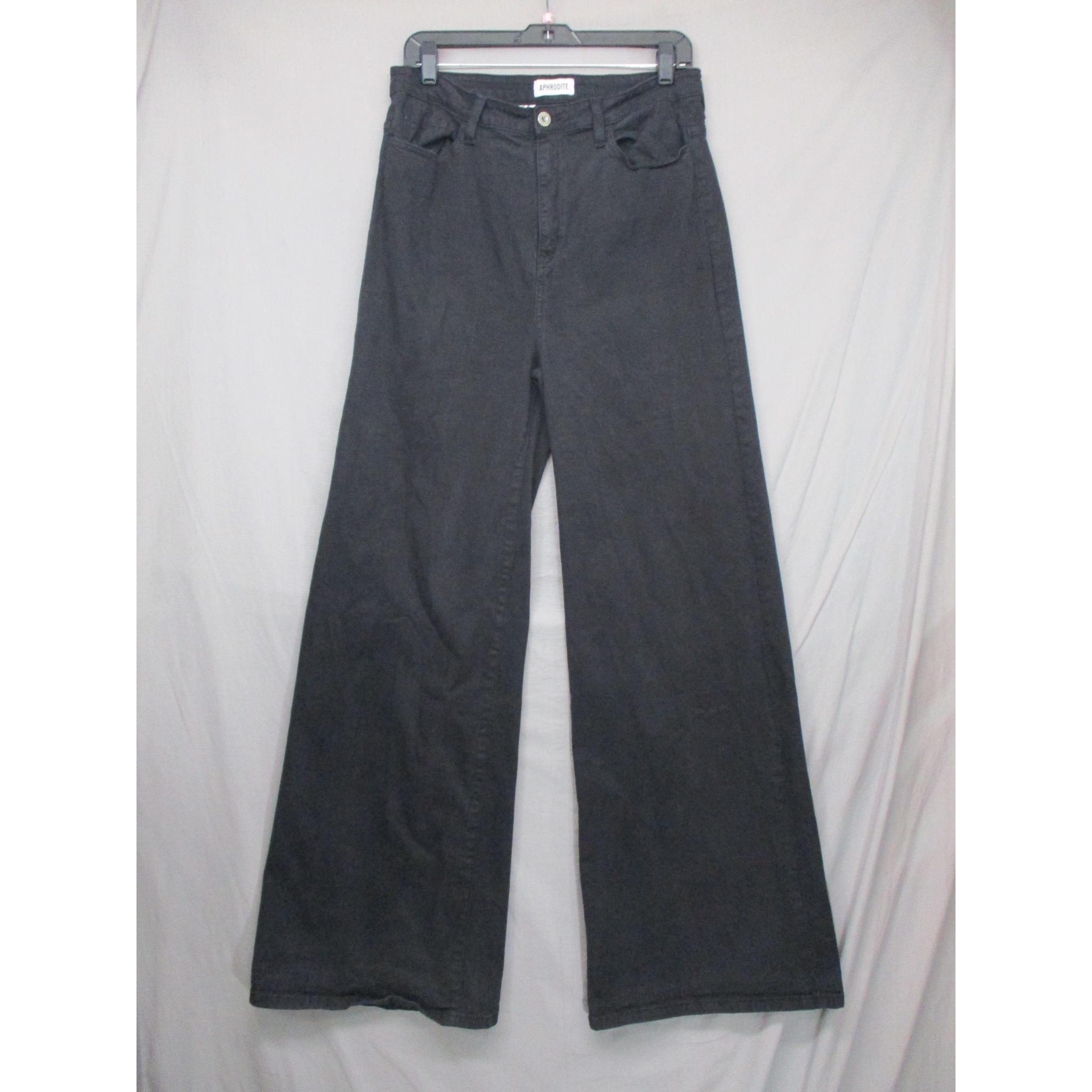 Aphrodite Dark Gray High Rise Wide Leg Pants Womens Size 15(32)